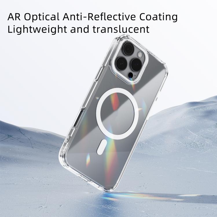 For iPhone 15 Plus ABEEL MagSafe Magnetic Color Ring Anti-scratch Transparent Phone Case