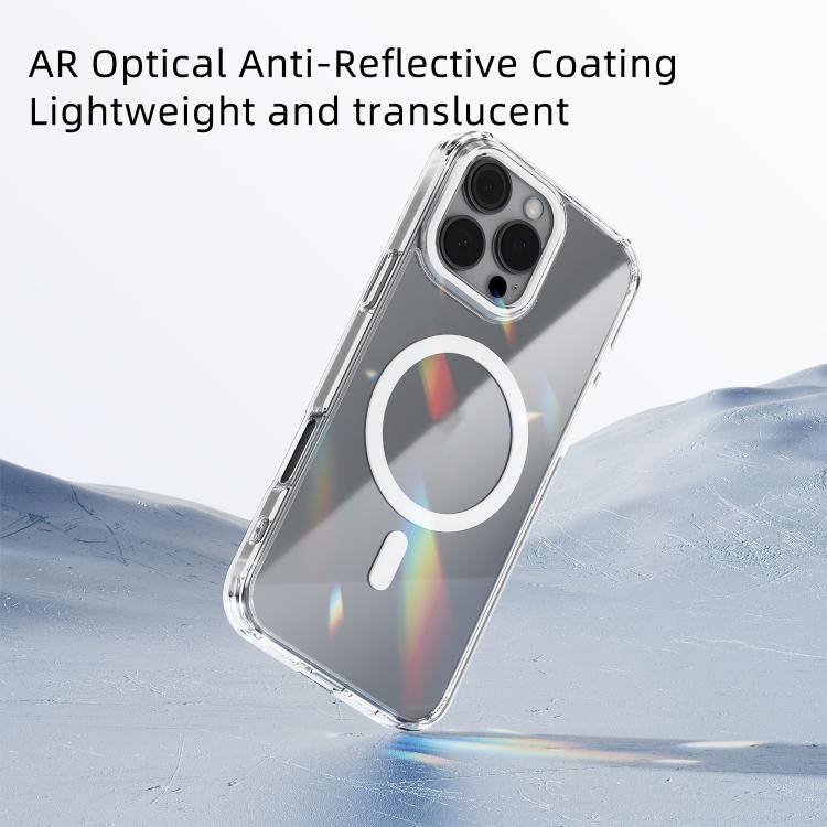 For iPhone 15 ABEEL MagSafe Magnetic Color Ring Anti-scratch Transparent Phone Case