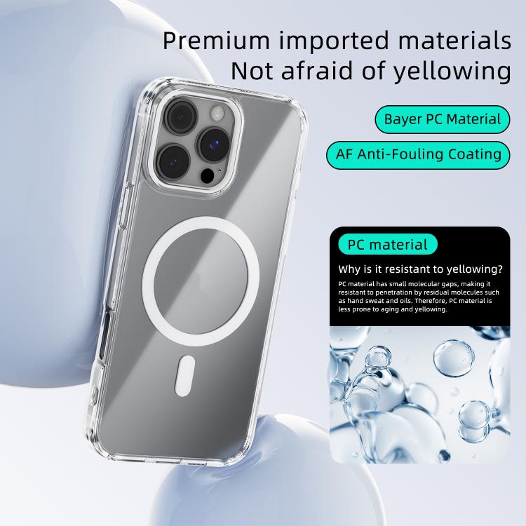For iPhone 13 Pro Max ABEEL MagSafe Magnetic Color Ring Anti-scratch Transparent Phone Case