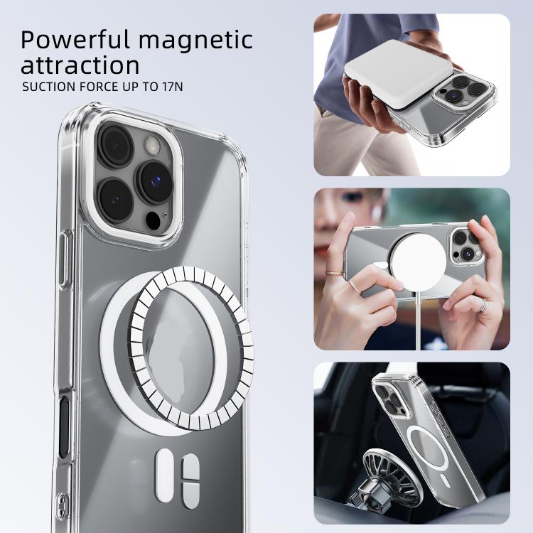For iPhone 13 ABEEL MagSafe Magnetic Color Ring Anti-scratch Transparent Phone Case