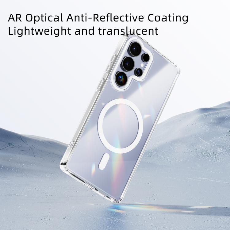 For Samsung Galaxy S25+ 5G ABEEL MagSafe Magnetic Color Ring Anti-scratch Transparent Phone Case
