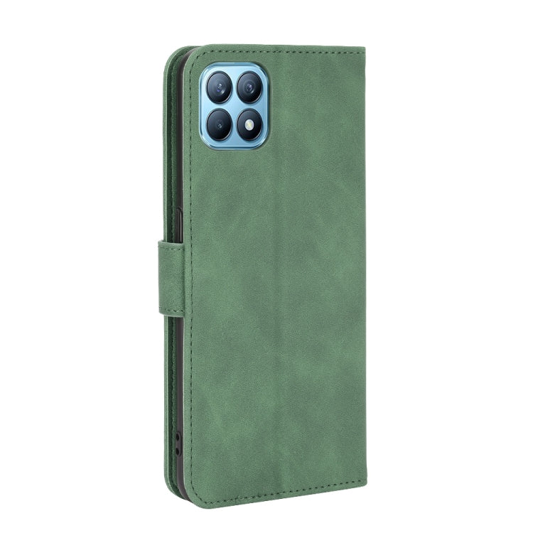 For OPPO Reno4 SE Solid Color Skin Feel Magnetic Buckle Horizontal Flip Calf Texture PU Leather Case with Holder & Card Slots & Wallet