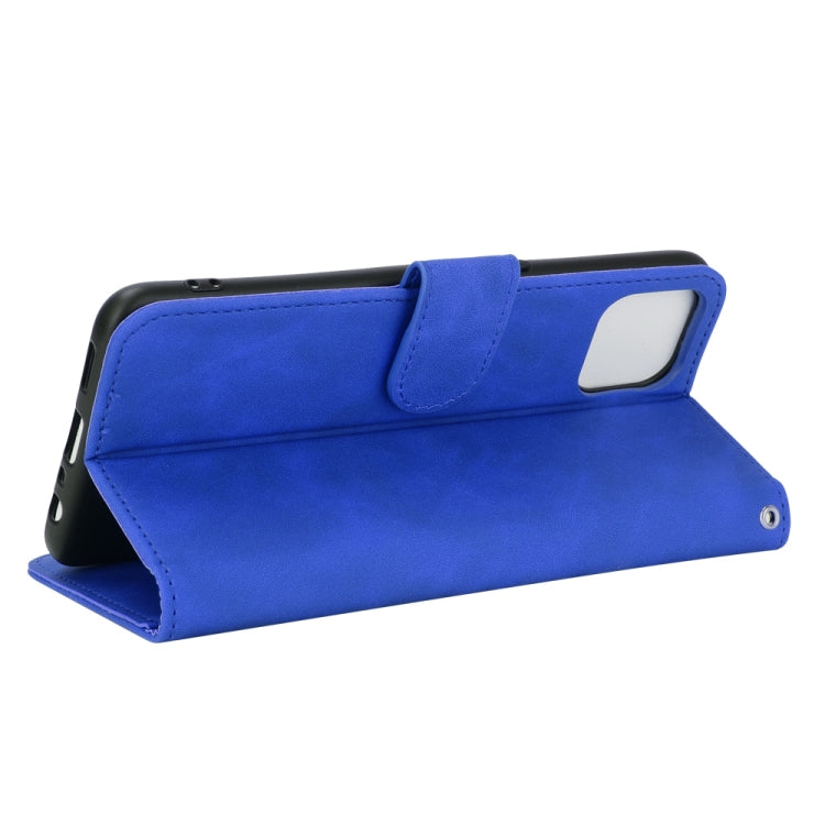 For OPPO Reno4 SE Solid Color Skin Feel Magnetic Buckle Horizontal Flip Calf Texture PU Leather Case with Holder & Card Slots & Wallet