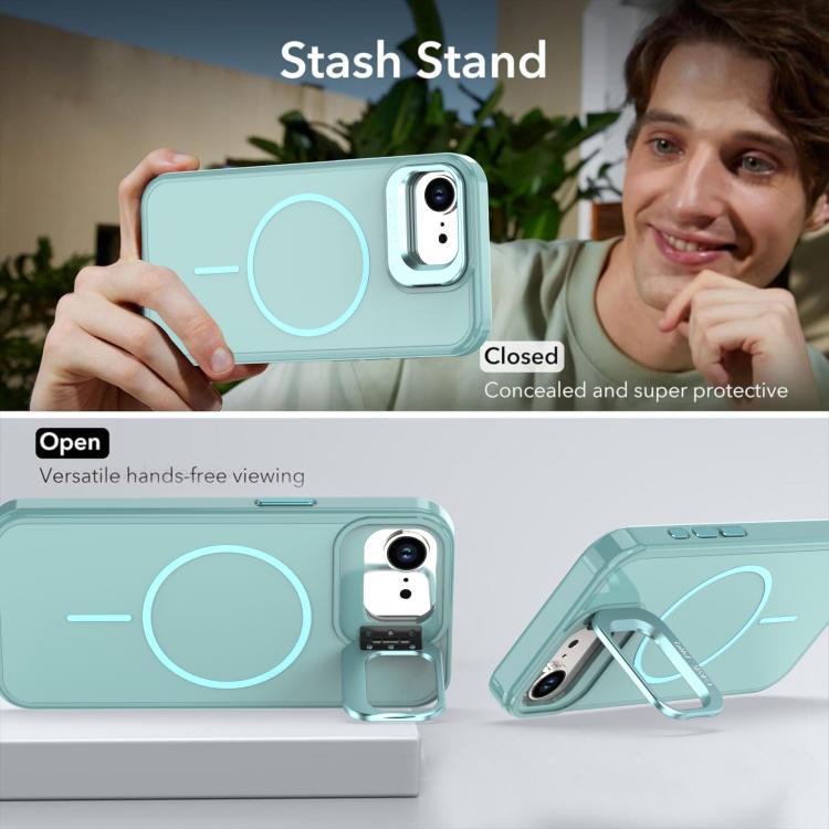 For iPhone 17e / 16e Bright Color Imitation Camera Bracket Magsafe Phone Case
