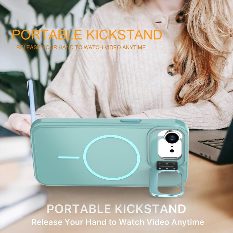 For iPhone 17e / 16e Bright Color Imitation Camera Bracket Magsafe Phone Case