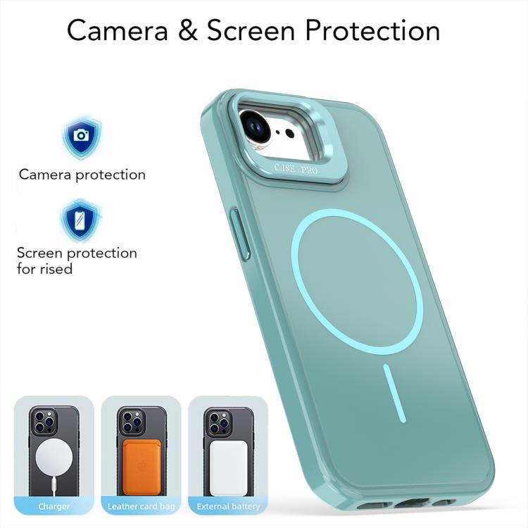 For iPhone 17e / 16e Bright Color Imitation Camera Bracket Magsafe Phone Case
