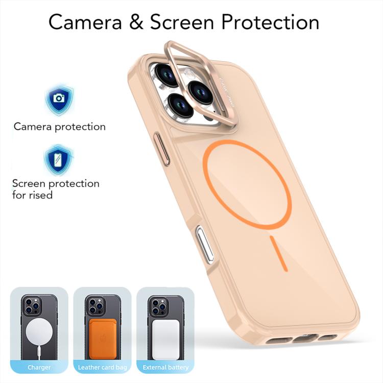 For iPhone 16 Pro Max Bright Color Imitation Camera Bracket Magsafe Phone Case