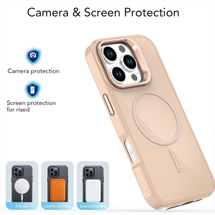 For iPhone 16 Pro Bright Color Imitation Camera Bracket Magsafe Phone Case