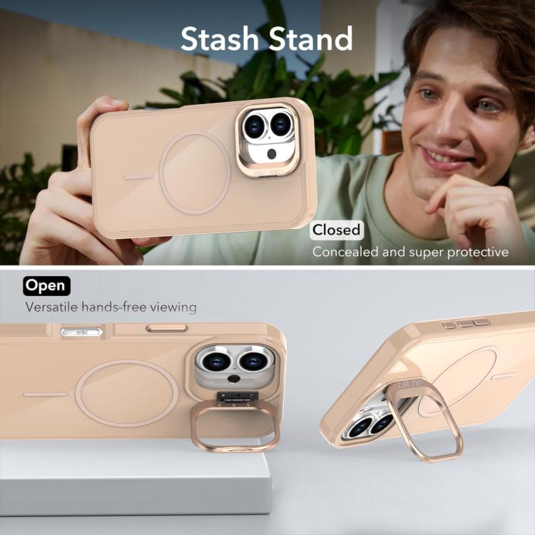 For iPhone 16 Bright Color Imitation Camera Bracket Magsafe Phone Case