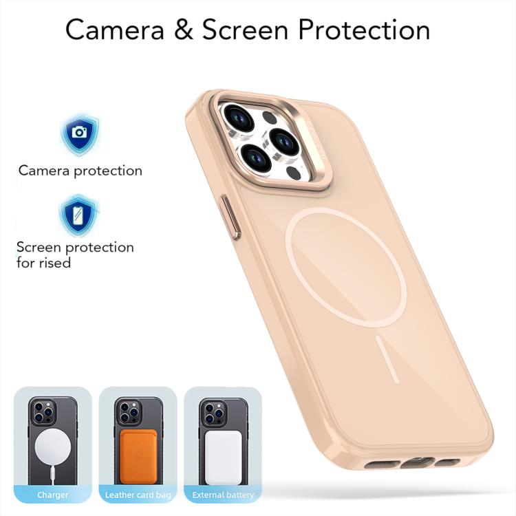 For iPhone 15 Pro Max Bright Color Imitation Camera Bracket Magsafe Phone Case