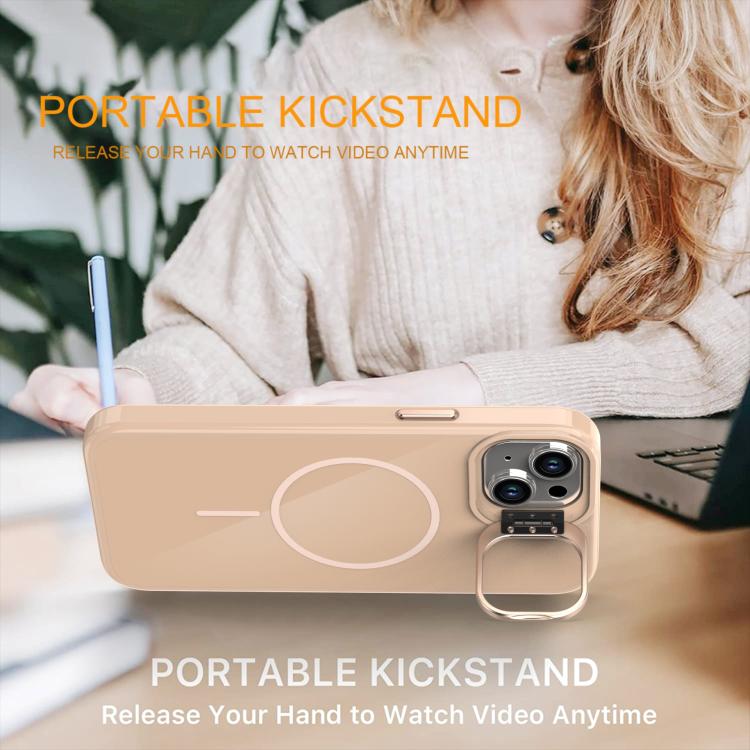 For iPhone 15 Plus Bright Color Imitation Camera Bracket Magsafe Phone Case