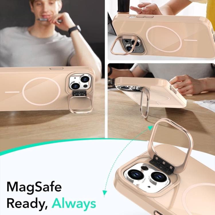 For iPhone 15 Bright Color Imitation Camera Bracket Magsafe Phone Case