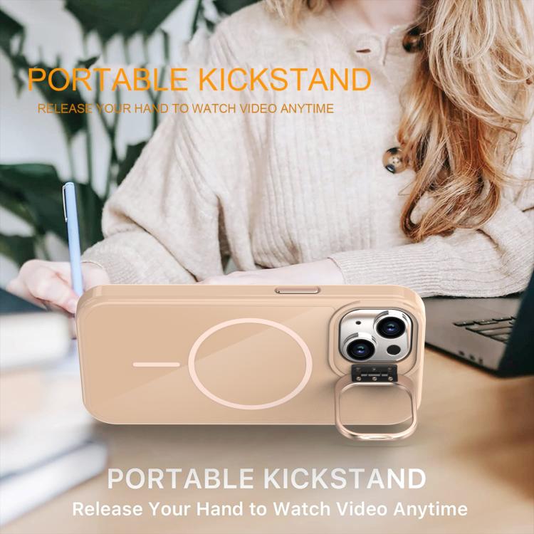 For iPhone 15 Bright Color Imitation Camera Bracket Magsafe Phone Case