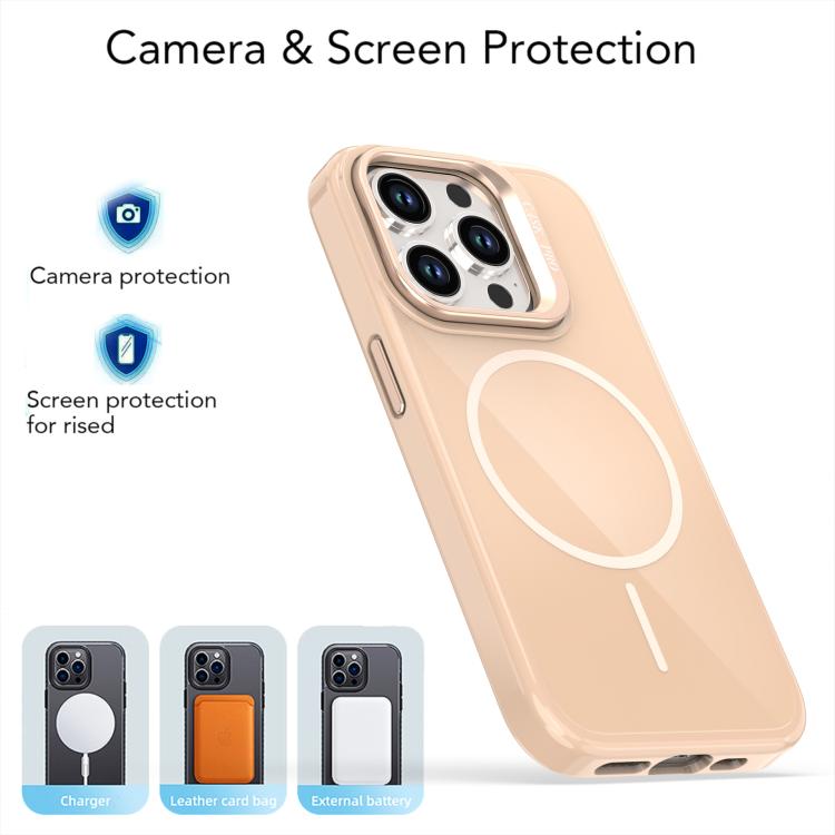 For iPhone 14 Pro Bright Color Imitation Camera Bracket Magsafe Phone Case
