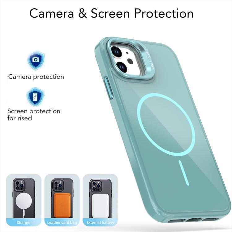 For iPhone 11 Bright Color Imitation Camera Bracket Magsafe Phone Case
