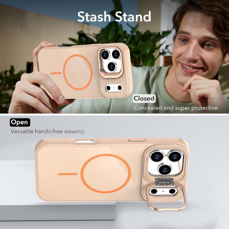 For iPhone 17 Pro Bright Color Imitation Camera Bracket Magsafe Phone Case