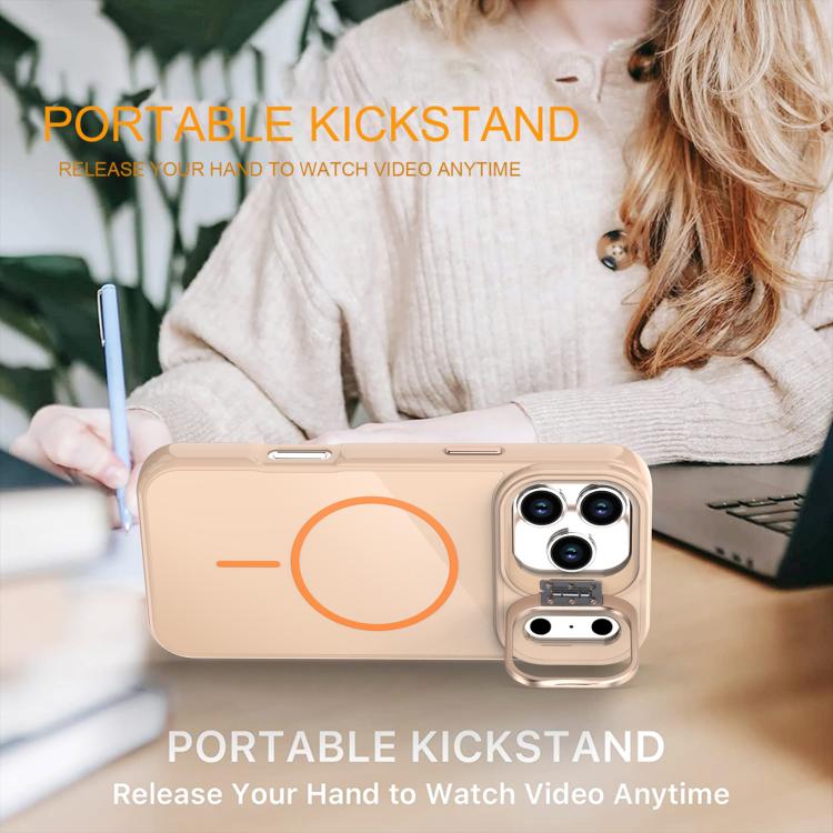 For iPhone 17 Pro Bright Color Imitation Camera Bracket Magsafe Phone Case