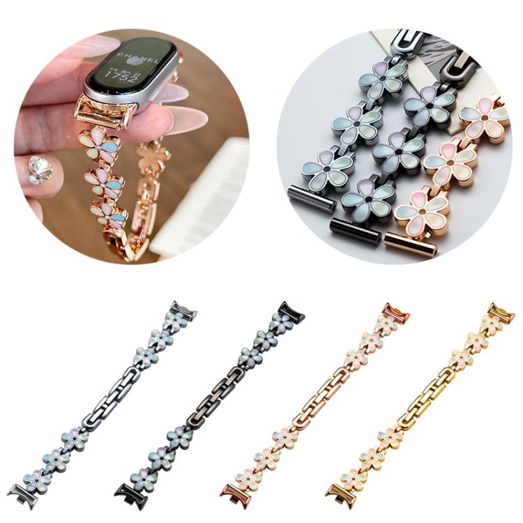 For Xiaomi Smart Band 10 / 9 / 8 xDfind Sun Petal Metal Watch Band