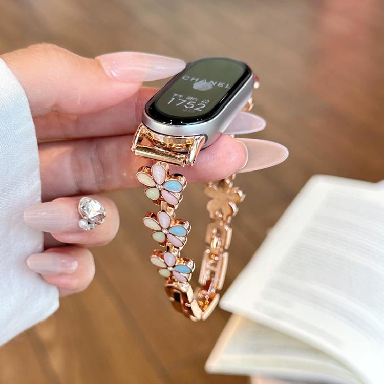 For Xiaomi Smart Band 10 / 9 / 8 xDfind Sun Petal Metal Watch Band