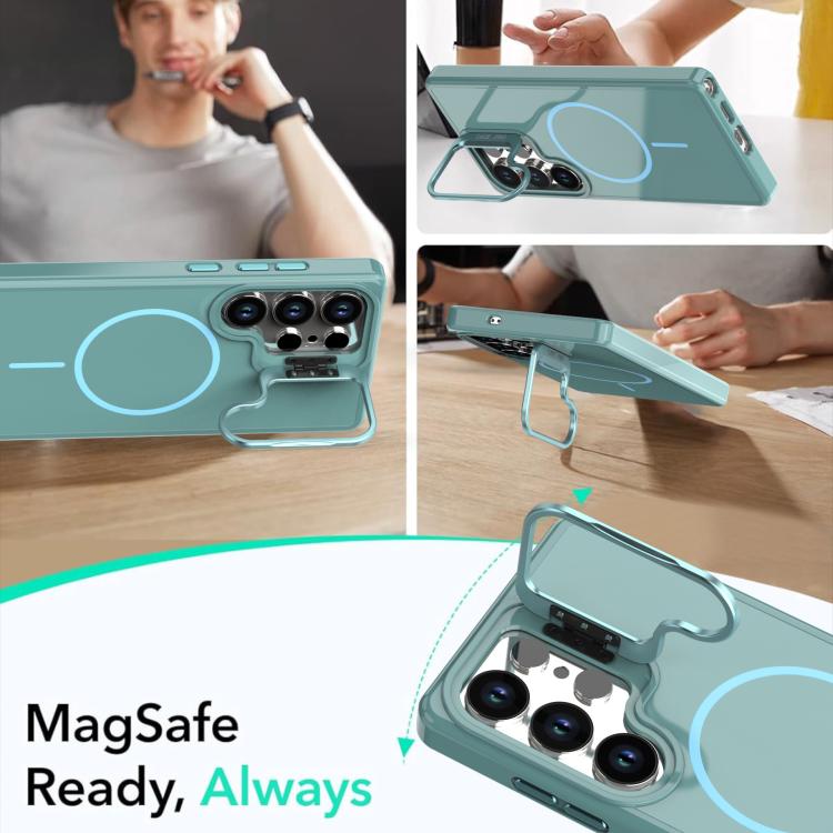 For Samsung Galaxy S25 Ultra 5G Bright Color Imitation Camera Bracket Magsafe Phone Case