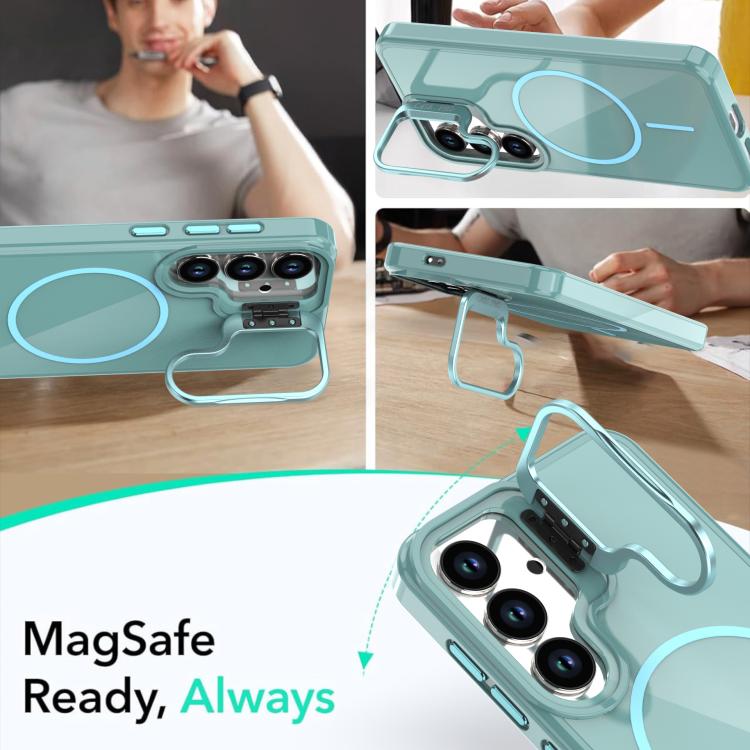 For Samsung Galaxy S23 5G Bright Color Imitation Camera Bracket Magsafe Phone Case