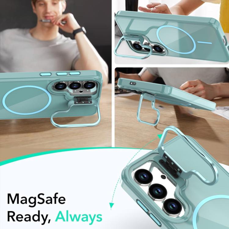 For Samsung Galaxy S23 5G Bright Color Imitation Camera Bracket Magsafe Phone Case