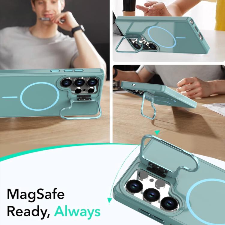 For Samsung Galaxy S23 Ultra 5G Bright Color Imitation Camera Bracket Magsafe Phone Case