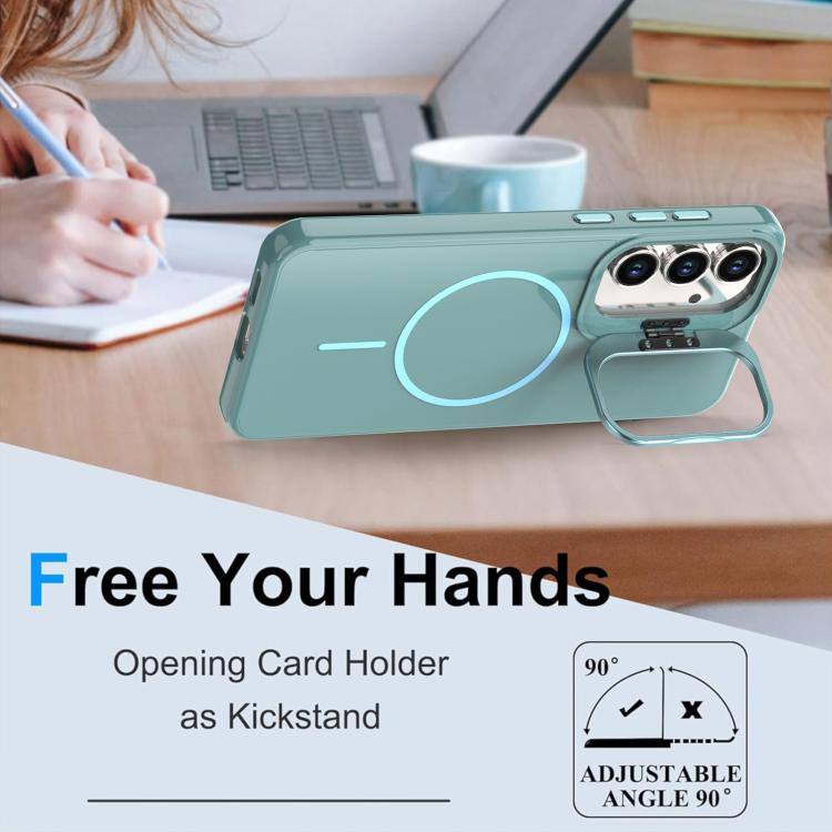 For Samsung Galaxy S25 FE 5G Bright Color Imitation Camera Bracket Magsafe Phone Case