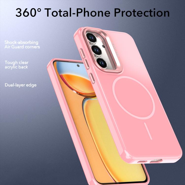 For Samsung Galaxy S25 FE 5G Bright Color Imitation Camera Bracket Magsafe Phone Case