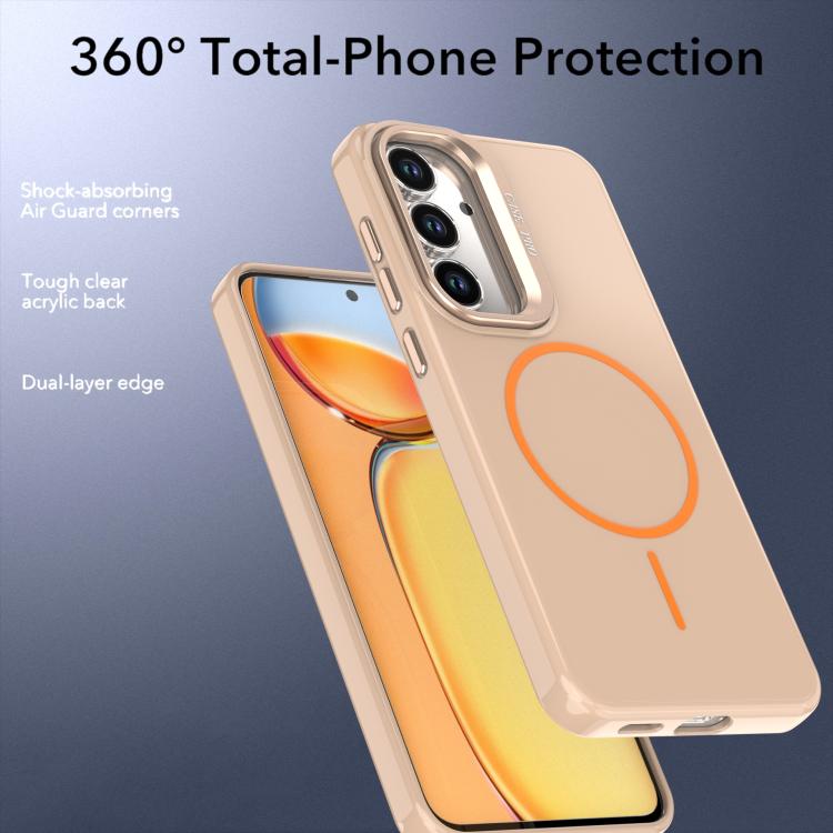 For Samsung Galaxy S25 FE 5G Bright Color Imitation Camera Bracket Magsafe Phone Case