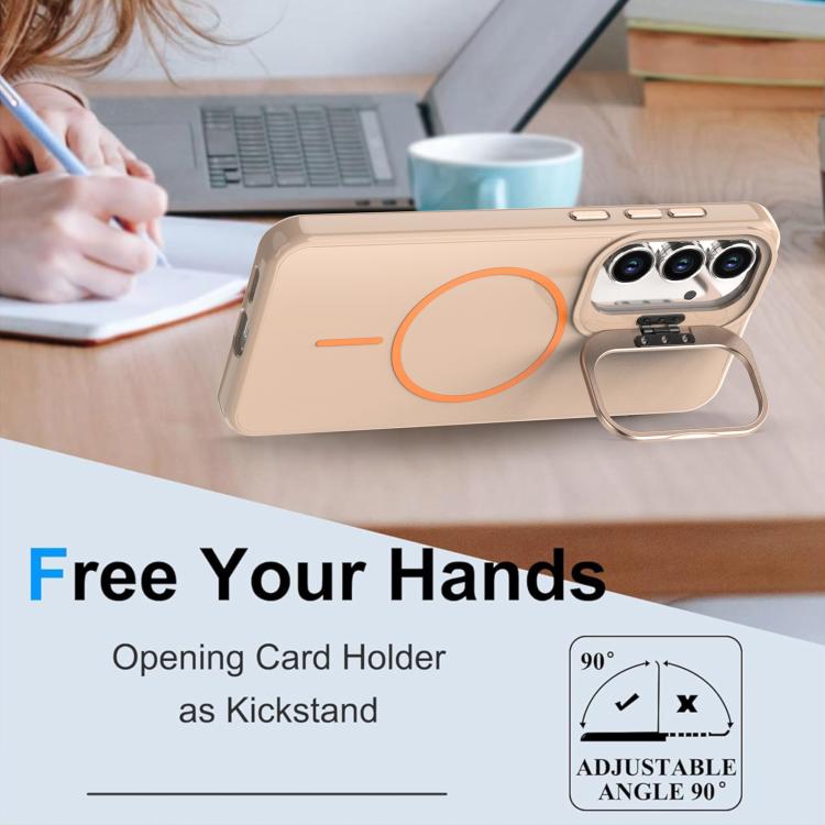 For Samsung Galaxy S25 FE 5G Bright Color Imitation Camera Bracket Magsafe Phone Case