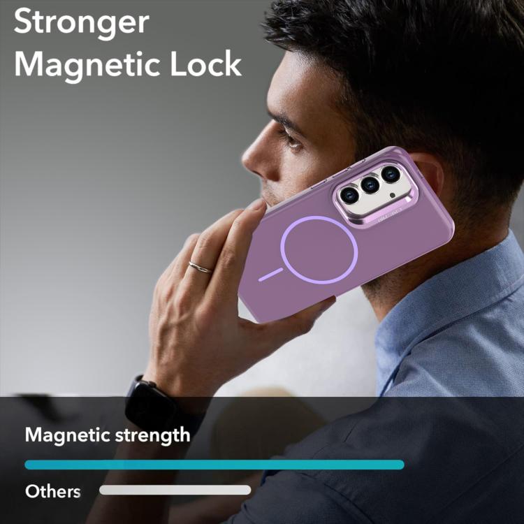 For Samsung Galaxy S25 FE 5G Bright Color Imitation Camera Bracket Magsafe Phone Case