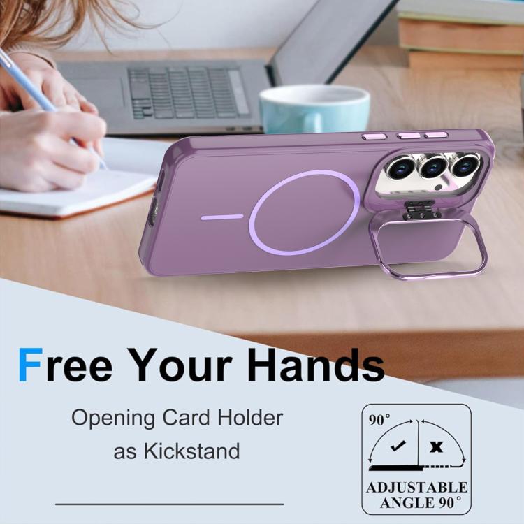 For Samsung Galaxy S25 FE 5G Bright Color Imitation Camera Bracket Magsafe Phone Case