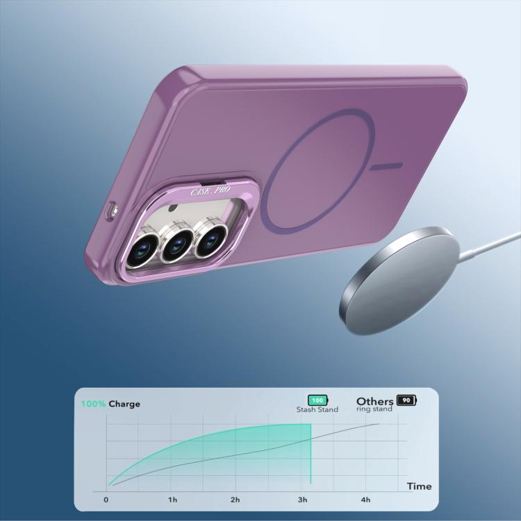 For Samsung Galaxy S25 FE 5G Bright Color Imitation Camera Bracket Magsafe Phone Case