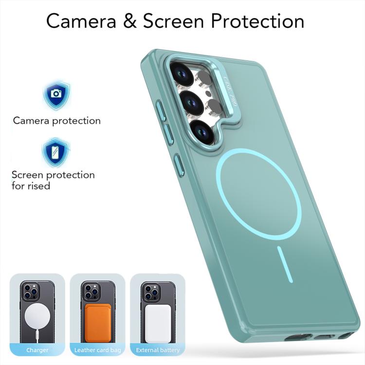 For Samsung Galaxy S26 Ultra 5G Bright Color Imitation Camera Bracket Magsafe Phone Case