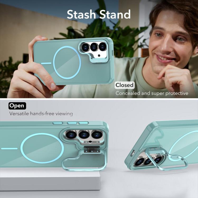 For Samsung Galaxy S26+ 5G Bright Color Imitation Camera Bracket Magsafe Phone Case