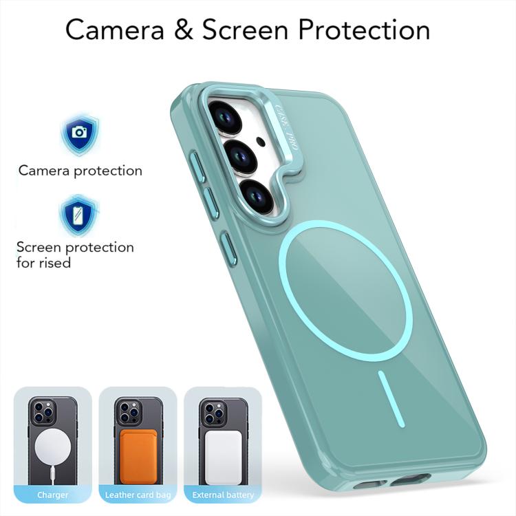 For Samsung Galaxy S26+ 5G Bright Color Imitation Camera Bracket Magsafe Phone Case