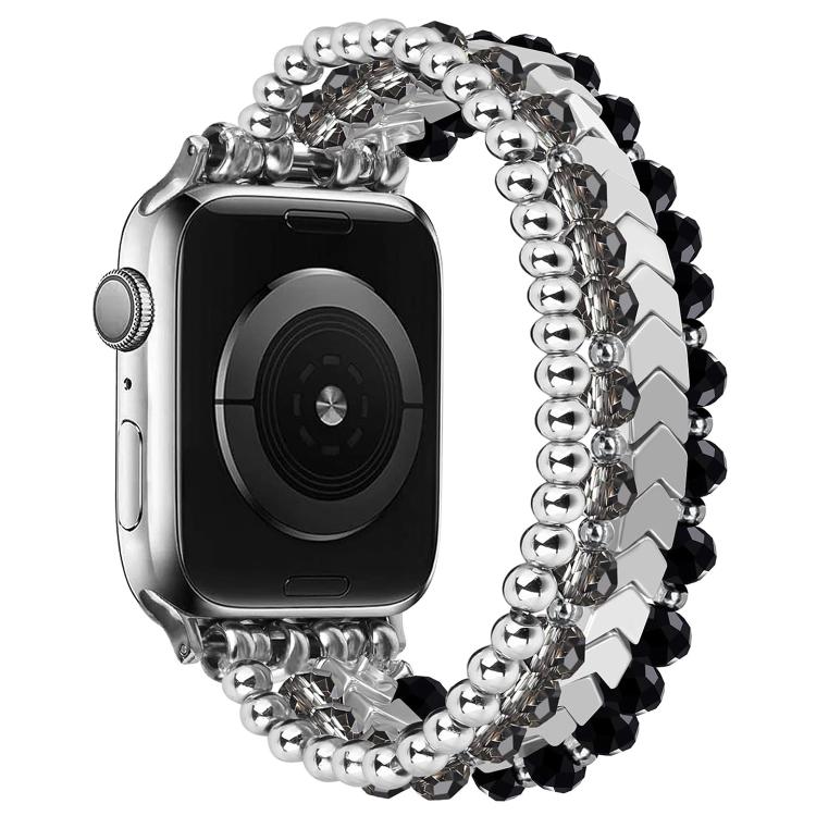 For Apple Watch 42 / 44 / 45 / 46 / 49mm xDfind Arrow Crystal Beaded Metal Watch Band