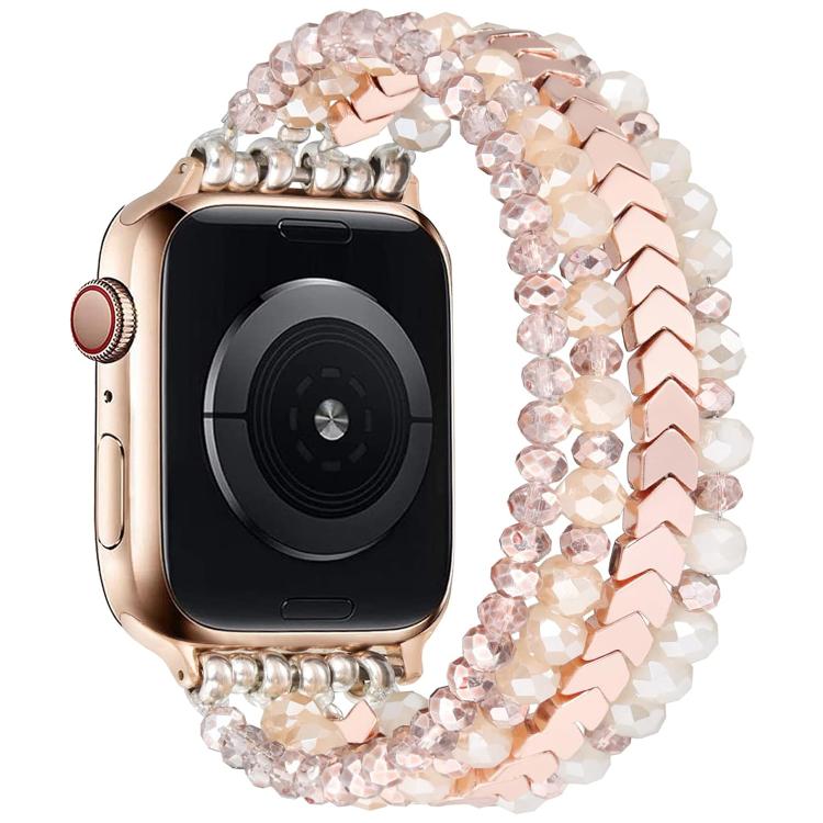 For Apple Watch 42 / 44 / 45 / 46 / 49mm xDfind Arrow Crystal Beaded Metal Watch Band