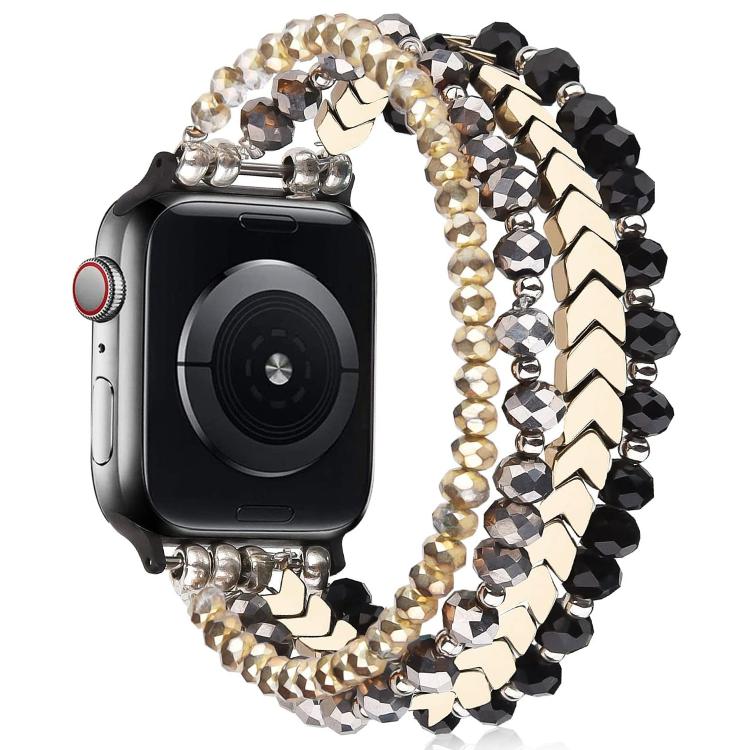 For Apple Watch 38 / 40 / 41 / S10 42mm xDfind Arrow Crystal Beaded Metal Watch Band