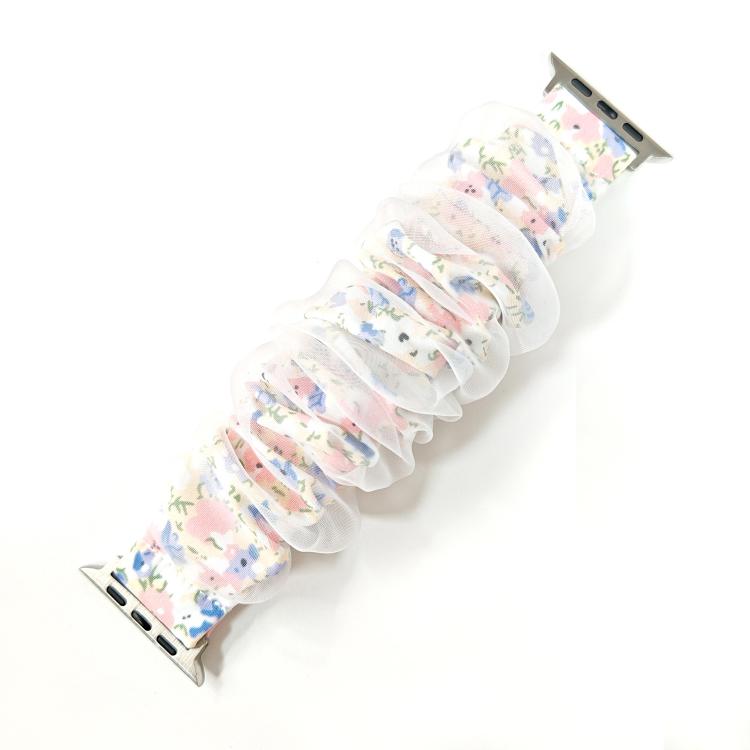 For Apple Watch 42 / 44 / 45 / 46 / 49mm xDfind Polyester Hybrid Organza Double Layer Watch Band