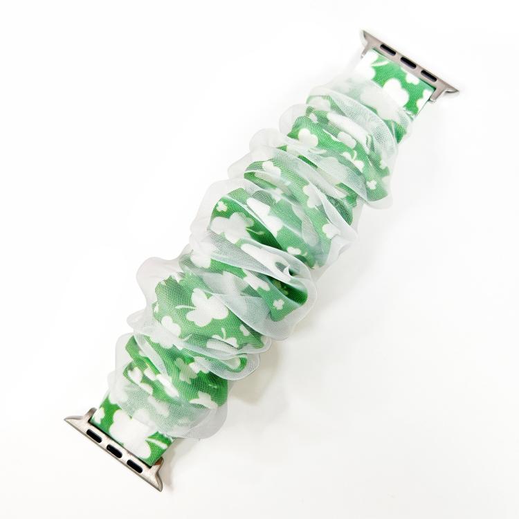 For Apple Watch 42 / 44 / 45 / 46 / 49mm xDfind Polyester Hybrid Organza Double Layer Watch Band