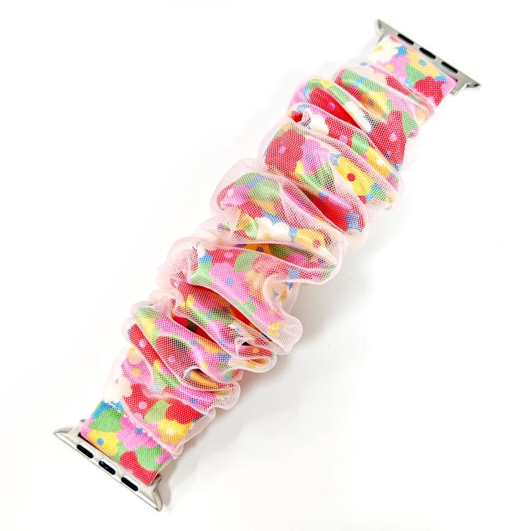 For Apple Watch 42 / 44 / 45 / 46 / 49mm xDfind Polyester Hybrid Organza Double Layer Watch Band