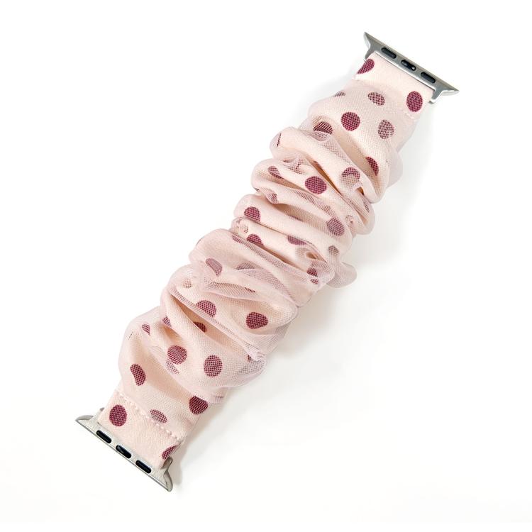 For Apple Watch 42 / 44 / 45 / 46 / 49mm xDfind Polyester Hybrid Organza Double Layer Watch Band