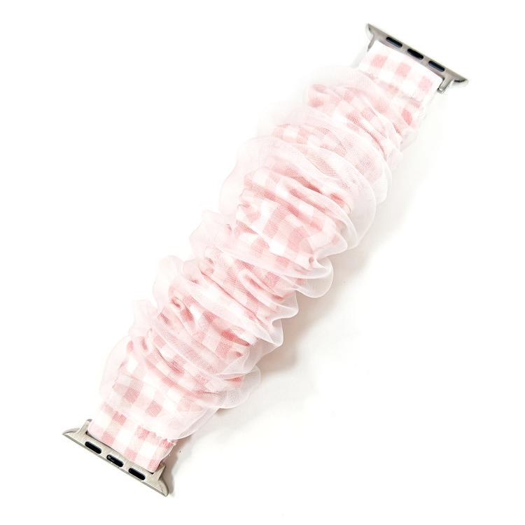 For Apple Watch 42 / 44 / 45 / 46 / 49mm xDfind Polyester Hybrid Organza Double Layer Watch Band
