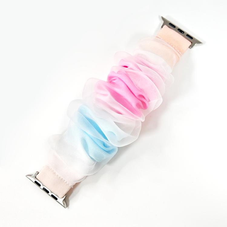 For Apple Watch 42 / 44 / 45 / 46 / 49mm xDfind Polyester Hybrid Organza Double Layer Watch Band
