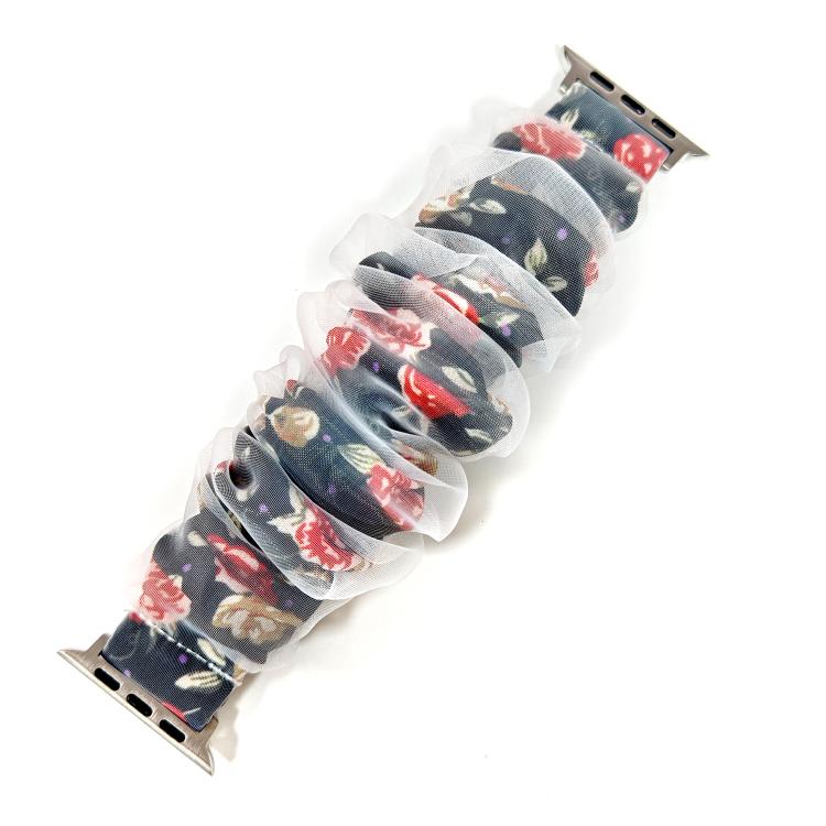 For Apple Watch 42 / 44 / 45 / 46 / 49mm xDfind Polyester Hybrid Organza Double Layer Watch Band