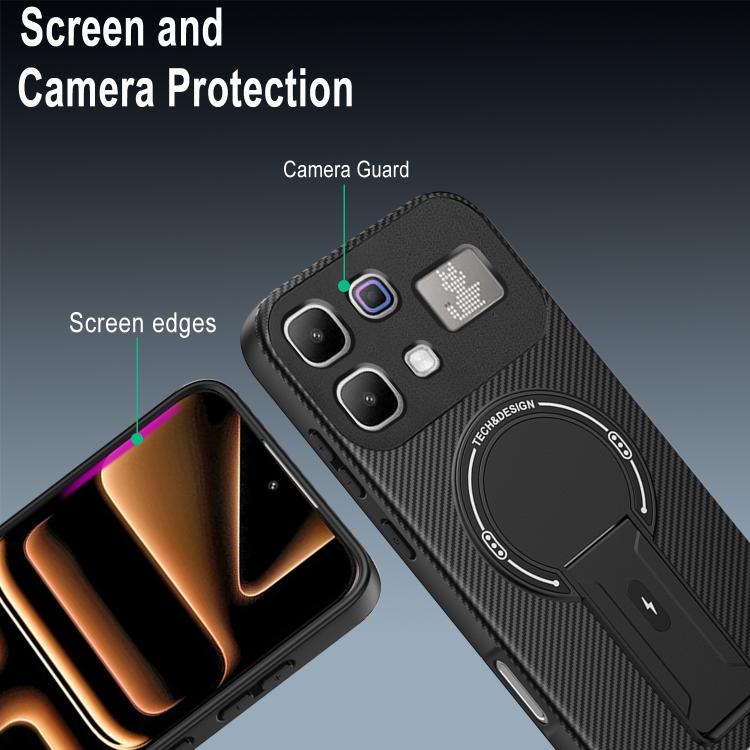 For Infinix Note 60 / 60 Pro 5G Carbon Fiber Texture MagSafe Phone Case with Holder