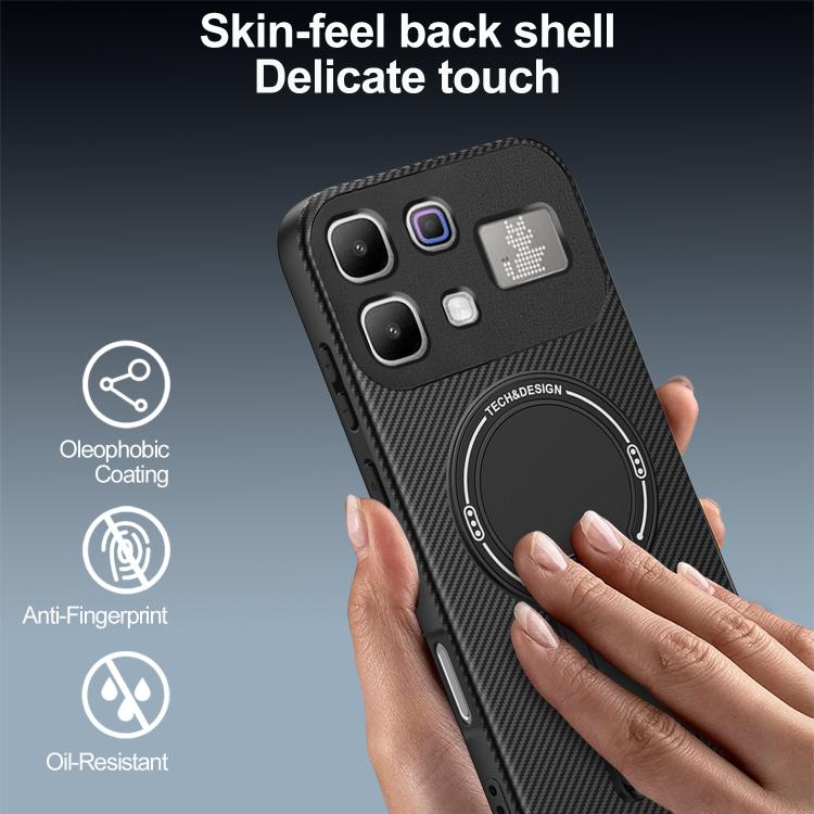 For Infinix Note 60 / 60 Pro 5G Carbon Fiber Texture MagSafe Phone Case with Holder