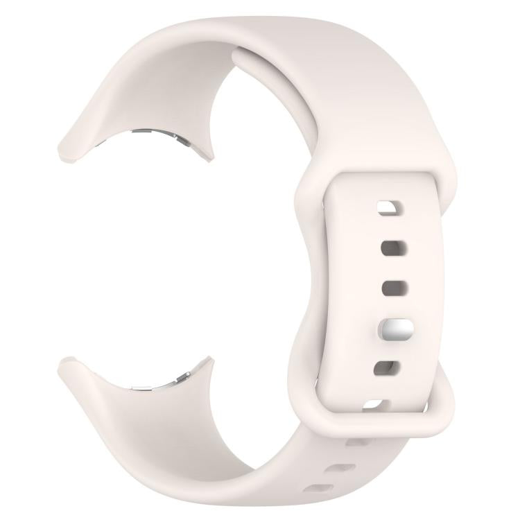 For Google Pixel Watch 3 45mm Butterfly Buckle Silicone Watch Band with 3D Curved Film